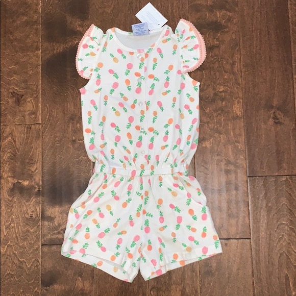 NWT Eyelet & Ivy Estelle Pima Romper in Pineapple Punch - size 14 - price firm - Picture 1 of 7